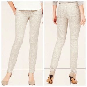 LOFT Leopard Print Modern Skinny Jeans